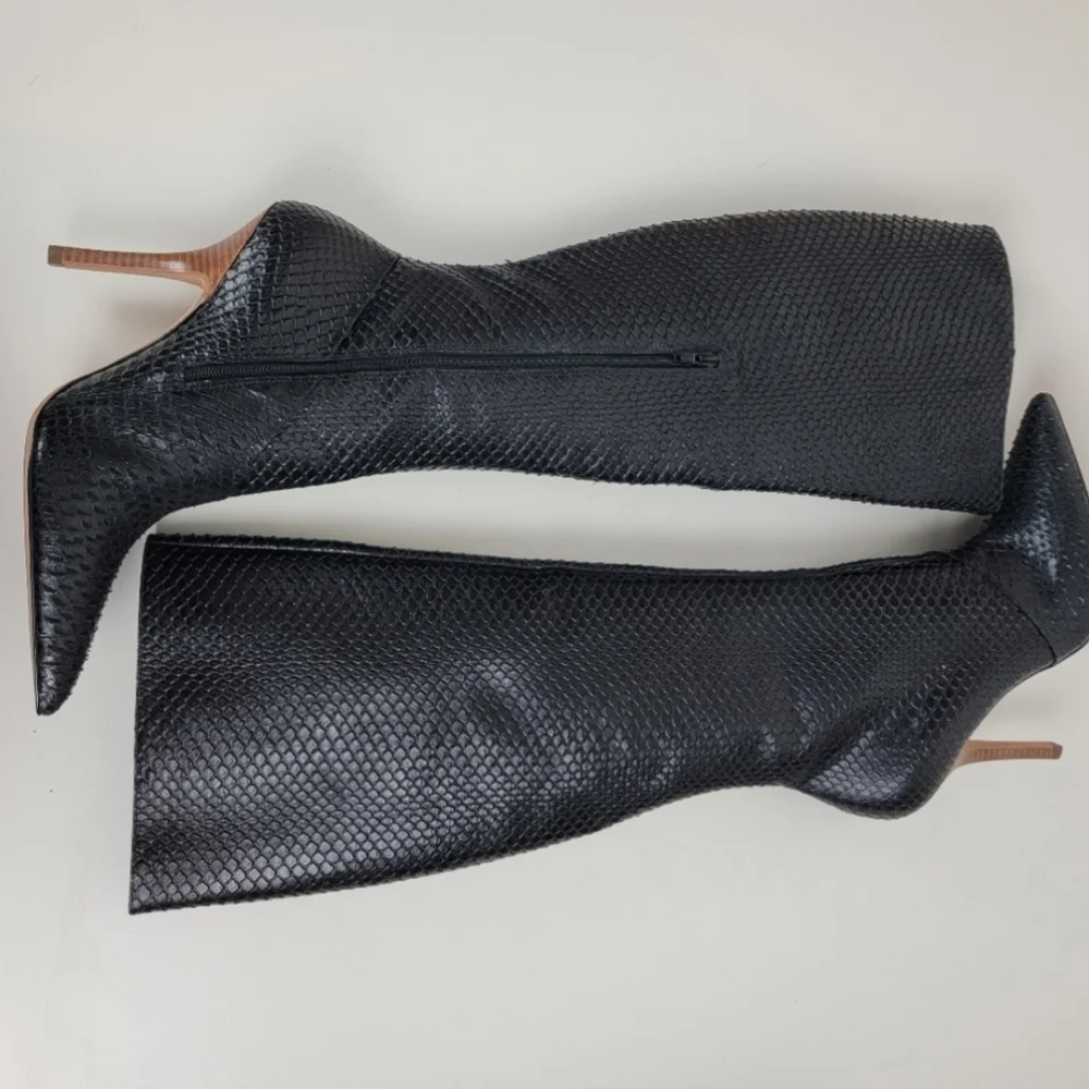 Report Signature Limonta knee length tall boot heels - Picture 4 of 6